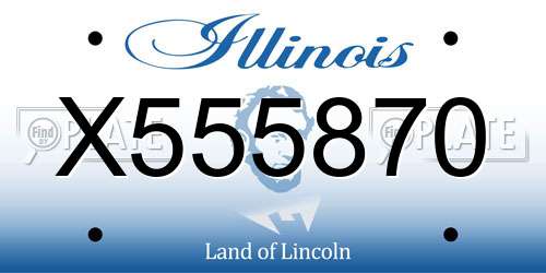 X555870 Illinois License Plate