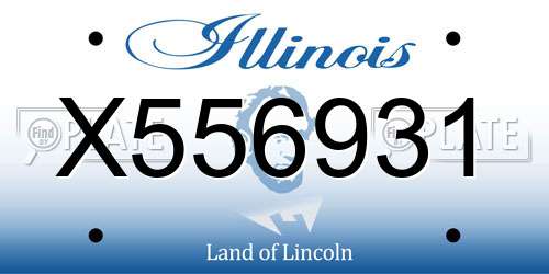 X556931 Illinois License Plate