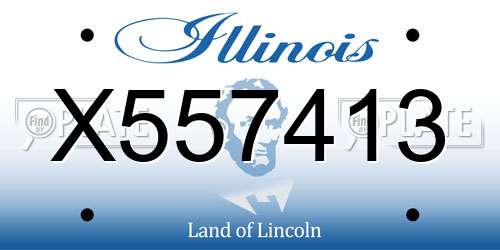 X557413 Illinois License Plate