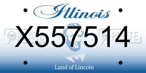 X557514 Illinois License Plate