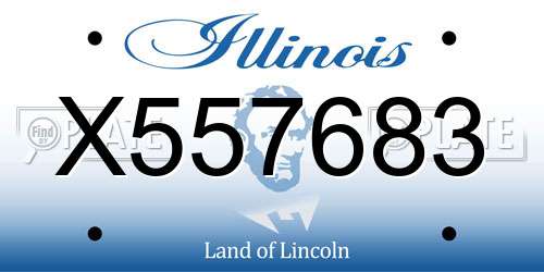 X557683 Illinois License Plate