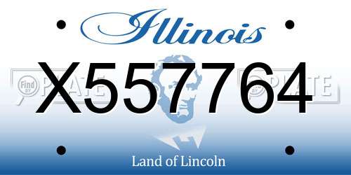 X557764 Illinois License Plate