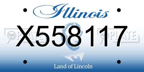 X558117 Illinois License Plate