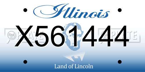 X561444 Illinois License Plate