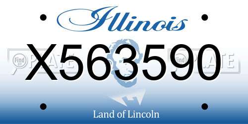 X563590 Illinois License Plate