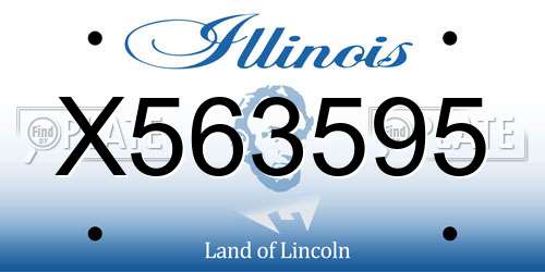X563595 Illinois License Plate