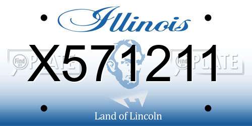 X571211 Illinois License Plate