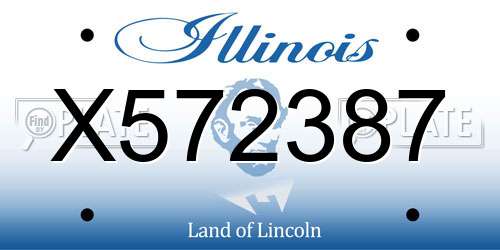 X572387 Illinois License Plate