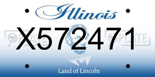 X572471 Illinois License Plate