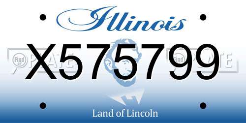 X575799 Illinois License Plate