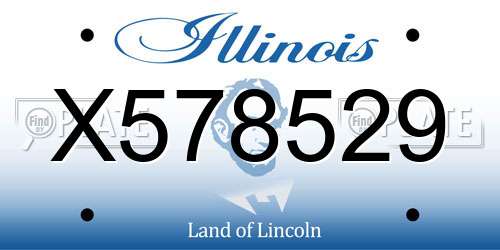 X578529 Illinois License Plate