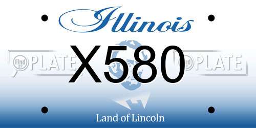 X580 Illinois License Plate