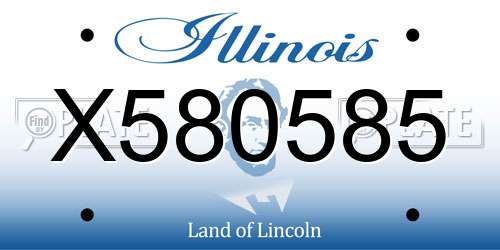X580585 Illinois License Plate