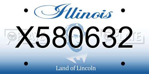 X580632 Illinois License Plate