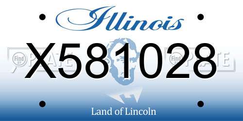 X581028 Illinois License Plate