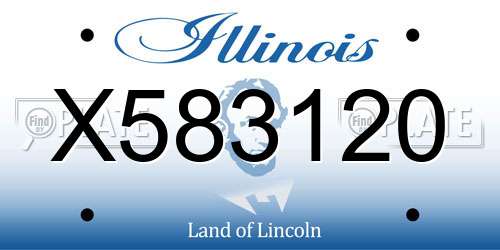 X583120 Illinois License Plate