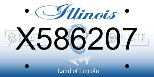 X586207 Illinois License Plate