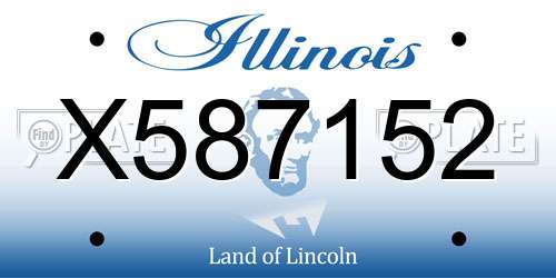 X587152 Illinois License Plate