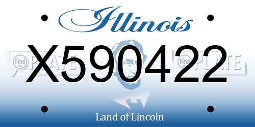 X590422 Illinois License Plate