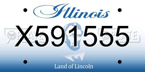X591555 Illinois License Plate