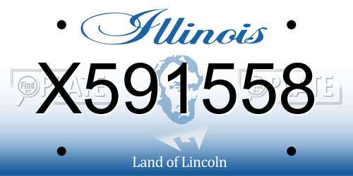 X591558 Illinois License Plate