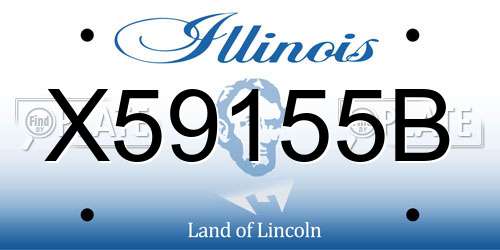 X59155B Illinois License Plate