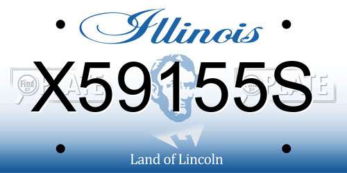 X59155S Illinois License Plate