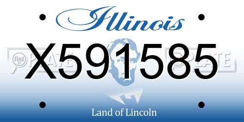 X591585 Illinois License Plate