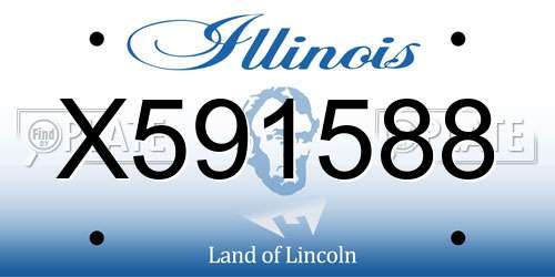 X591588 Illinois License Plate