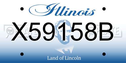 X59158B Illinois License Plate