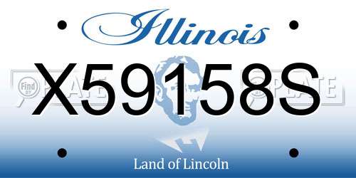 X59158S Illinois License Plate
