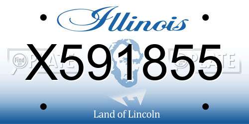 X591855 Illinois License Plate