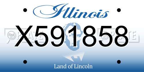 X591858 Illinois License Plate