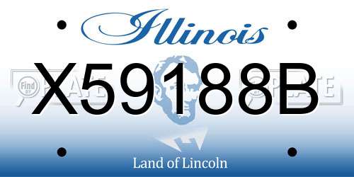 X59188B Illinois License Plate
