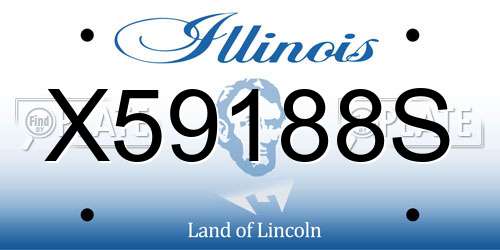 X59188S Illinois License Plate