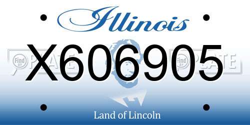 X606905 Illinois License Plate