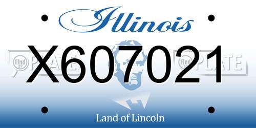 X607021 Illinois License Plate