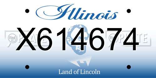 X614674 Illinois License Plate