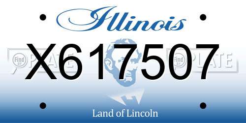 X617507 Illinois License Plate