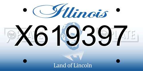 X619397 Illinois License Plate