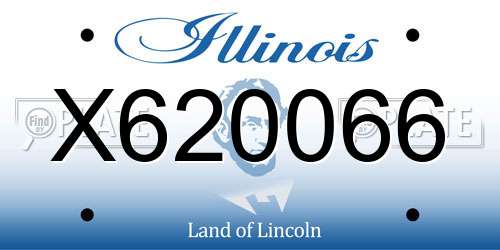 X620066 Illinois License Plate
