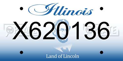 X620136 Illinois License Plate