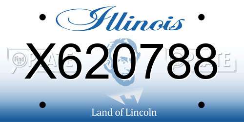 X620788 Illinois License Plate