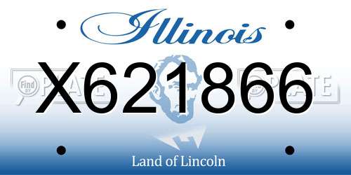 X621866 Illinois License Plate