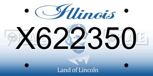 X622350 Illinois License Plate