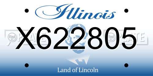 X622805 Illinois License Plate