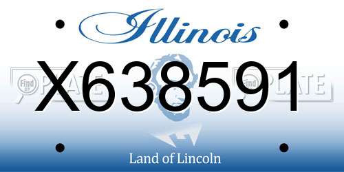 X638591 Illinois License Plate
