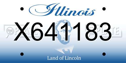 X641183 Illinois License Plate