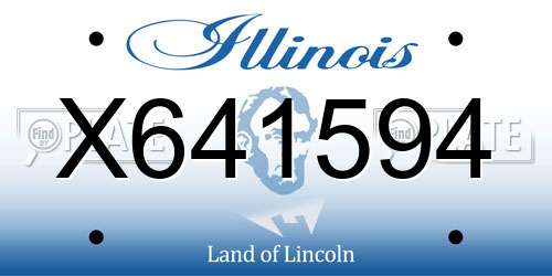 X641594 Illinois License Plate