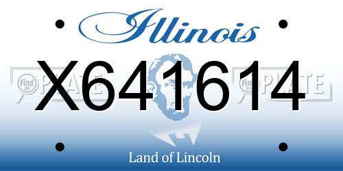 X641614 Illinois License Plate